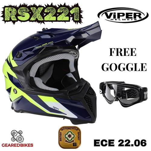 Casco motocross occhiali atv - motocross,